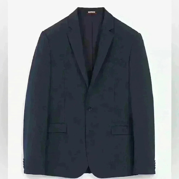 Express Classic Navy Wool-Blend Modern Tech Suit Jacket - Picture 2 of 9